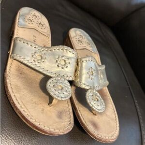 Gold jack rogers size 8